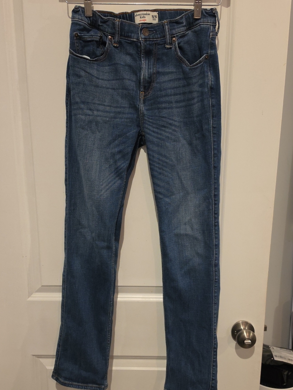 Abercrombie & Fitch Kids Blue Straight-Leg Jeans